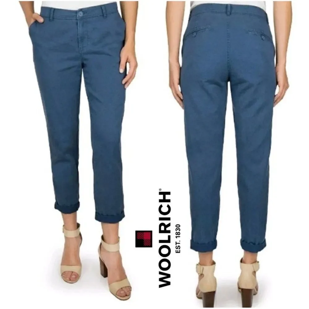 Woolrich Sunday Chino Pants -  Dark Cobalt Blue. Old money style